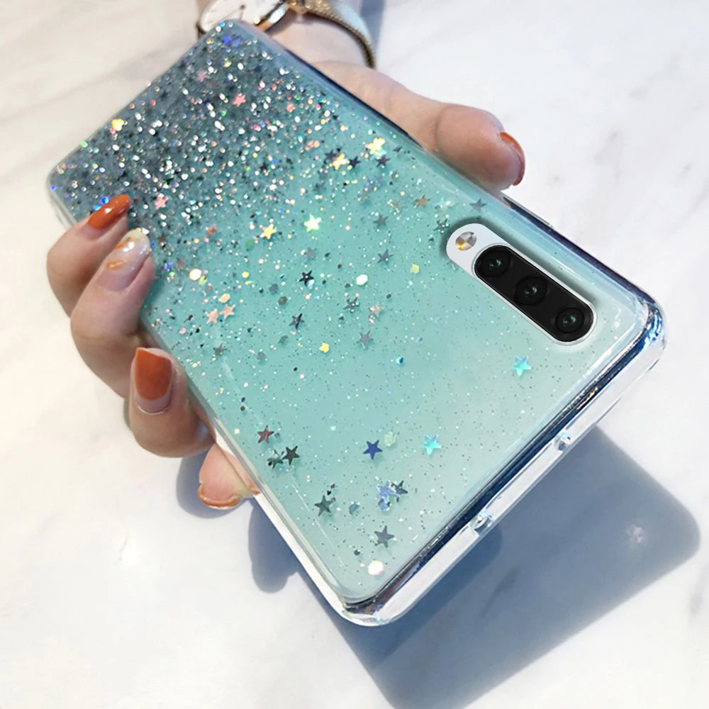 Роскошный Блестящий Прозрачный чехол для Samsung Galaxy A71 A51 A70 A50 A40 A30 A20e A20 A10 A21s