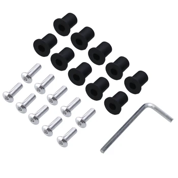 

Motorcycle Cover Screws Kit M5 Screw Washers Rubber Neoprene Rubber Neoprene Nut 10 Flat Head+10 Hexagon Socket Screws+M5 thread