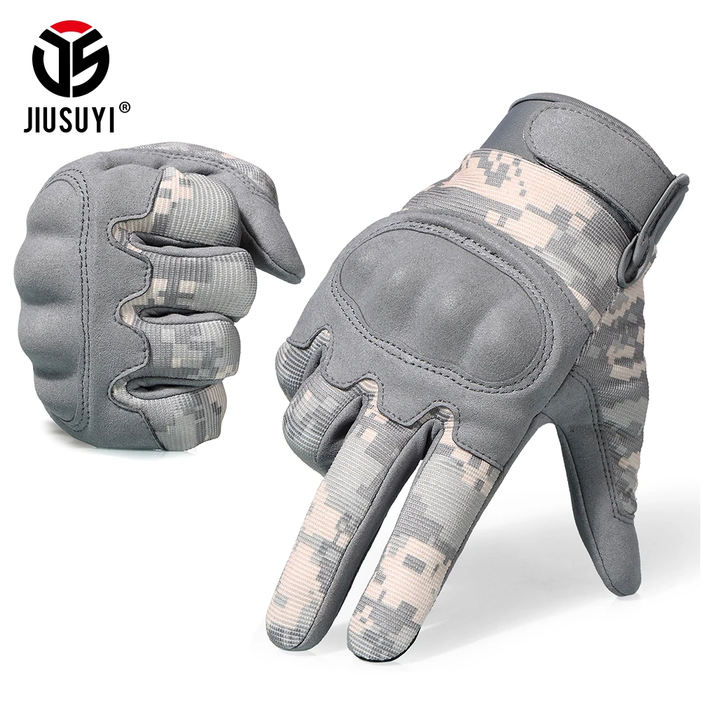 Billige Taktische Militärische Armee Handschuhe ACU Camouflage Touchscreen Paintball Kampf Kampf Harte Knuckle Fahrrad Volle Finger Handschuhe Männer