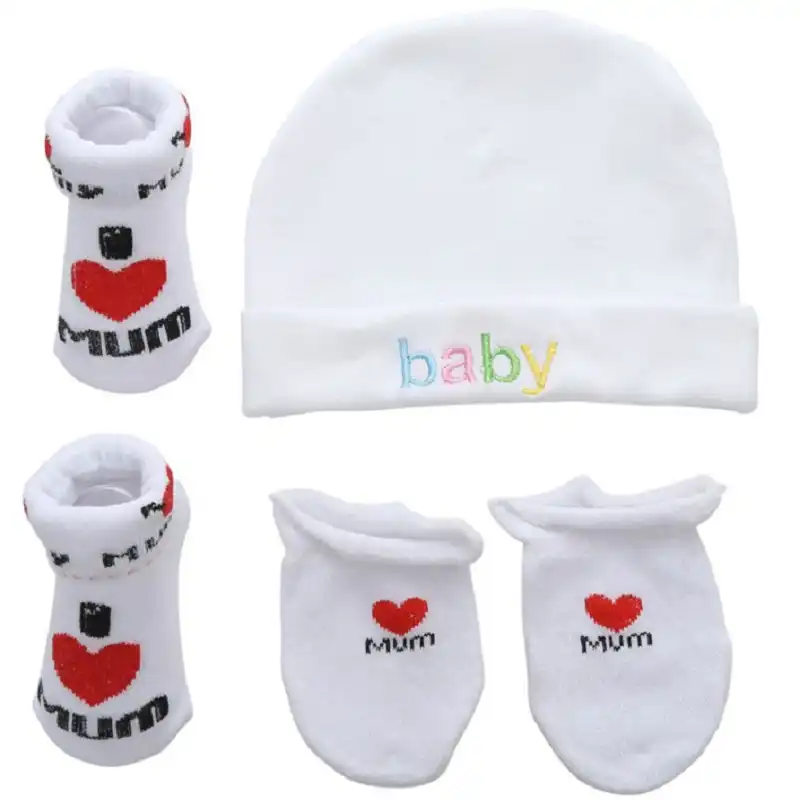 newborn hat and mitten set