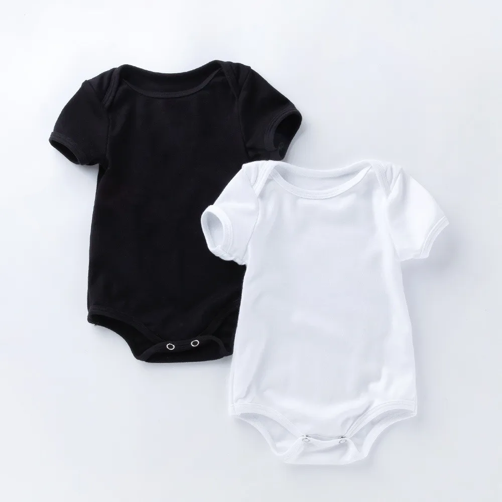 

Newborn Baby Boys Girls Onesies Unisex Cotton Rompers Solid Color Short Sleeve Infant Playsuit Outfits Summer Baby Bodysuits