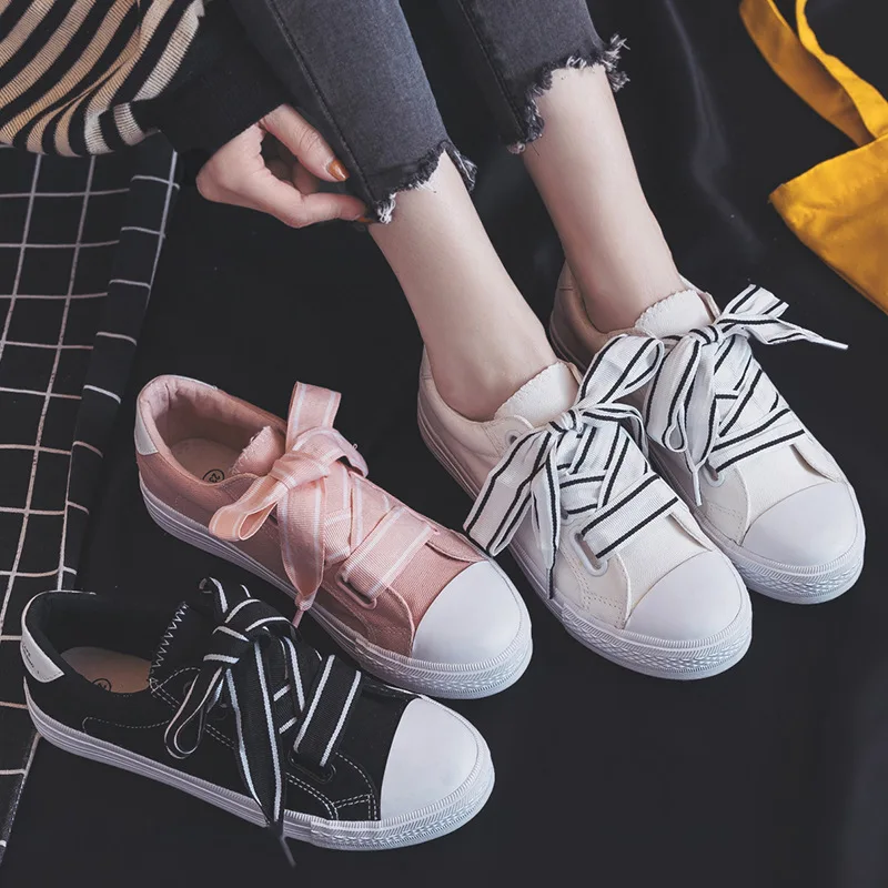 

2019 Students New Style INS White Shoes Women's Sail Flat Spring Korean-style Versatile Cloth Shoes Trendy Shoes Korean-style So
