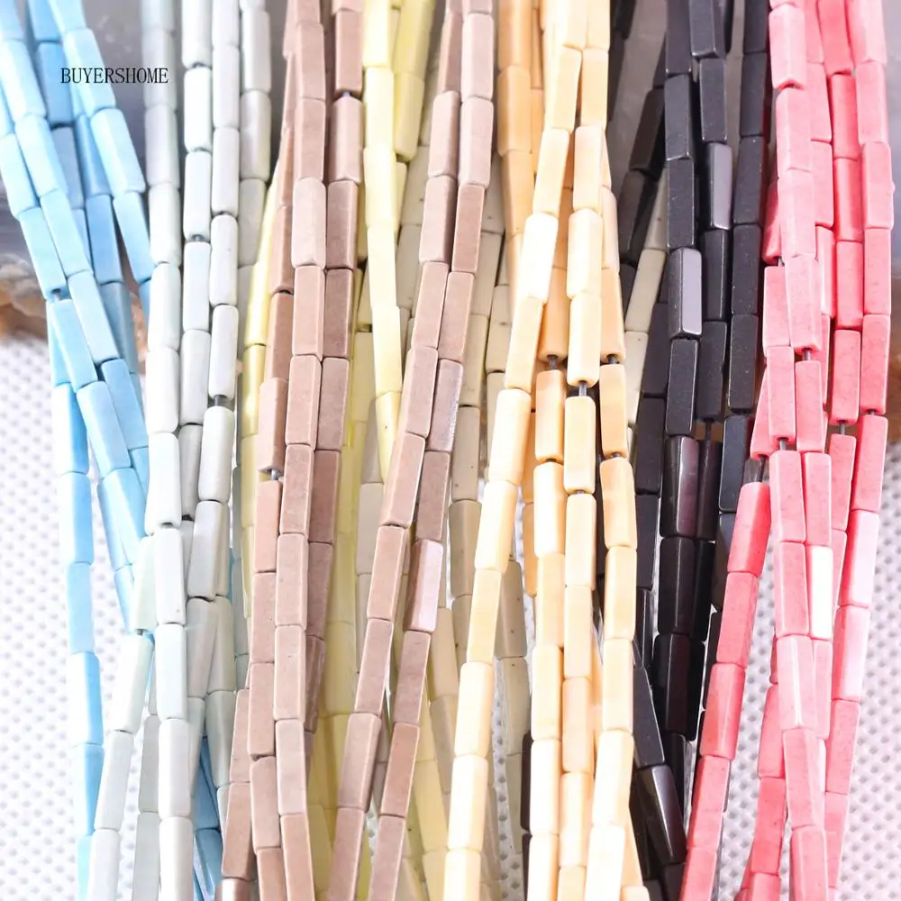 Rectangle 8x2MM Beads Natural Multi Color Onyx Loose For DIY Jewelry Making Necklace Bracelets String 15.5&quot | Украшения и