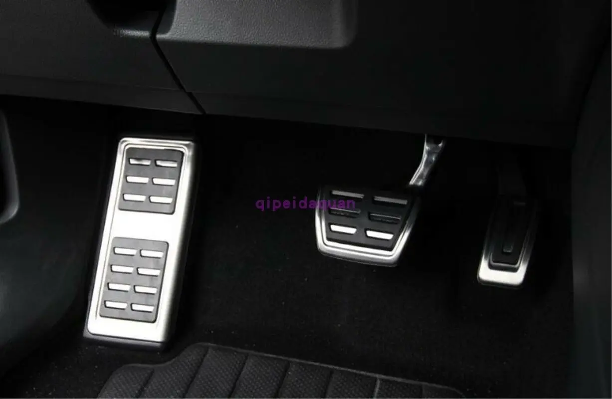 Подходит для Volkswagen Tiguan- высококачественная нержавеющая интерьерная педаль акселератора 3 шт