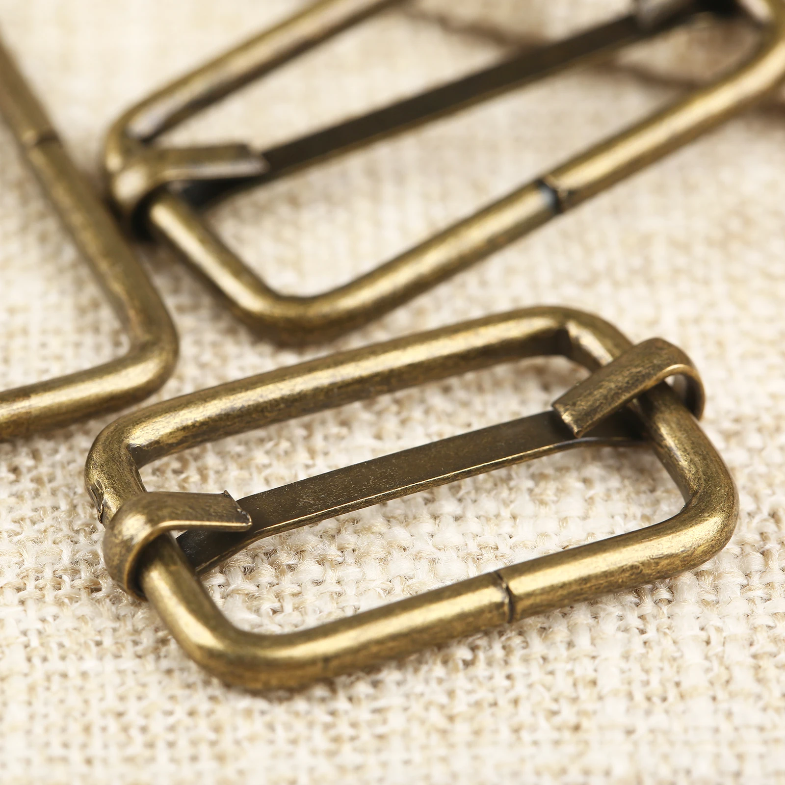 20pcs/lot Metal square ring buckles Strap Slider Adjuster for Bags Garment Leather Accessories DIY Needlework