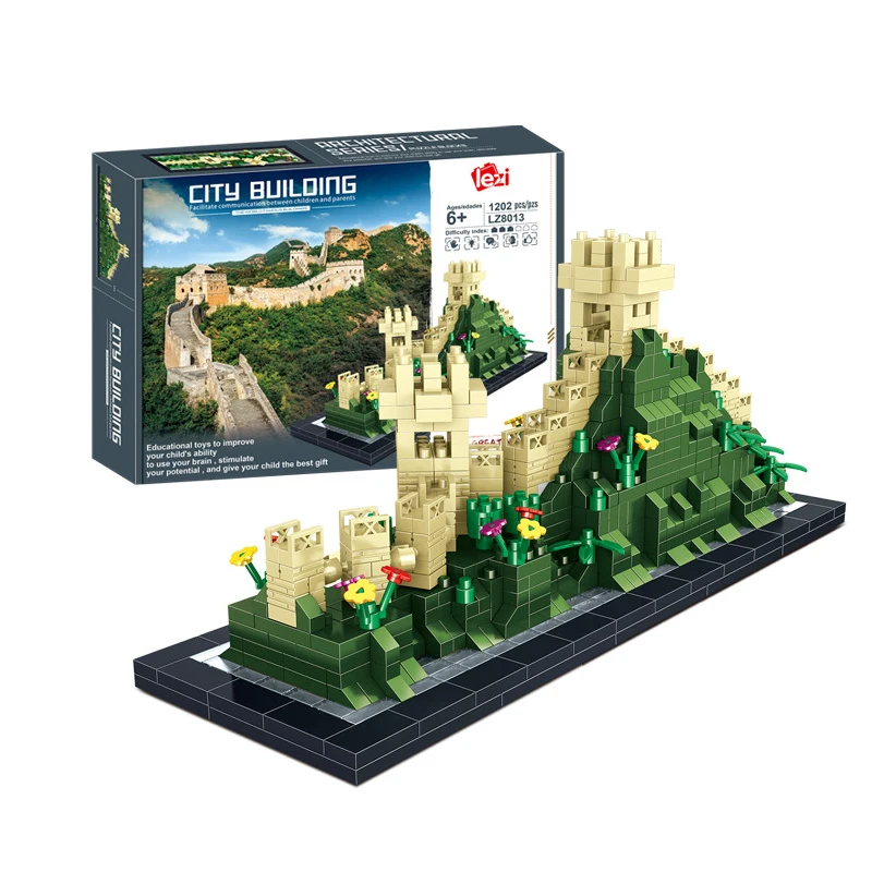 1202pcs+ The Great Wall Mirco Blocks LZ8013 Chinese Famous