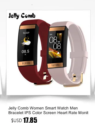 Мужские смарт-часы Jelly Comb для Android IOS, измерение кровяного давления, динамический мониторинг сердечного ритма, подсчет шагов, умные часы для женщин