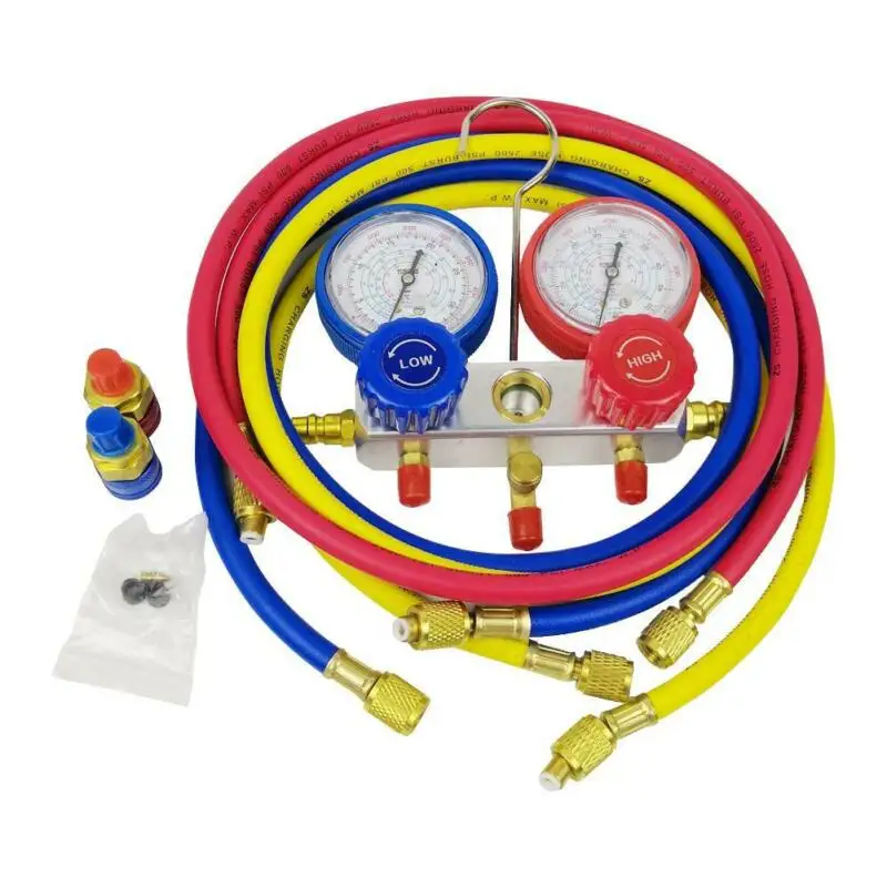 

A/C R134A Quick Coupler Connector Adapters High Low Manifold AC Gauge Auto Set