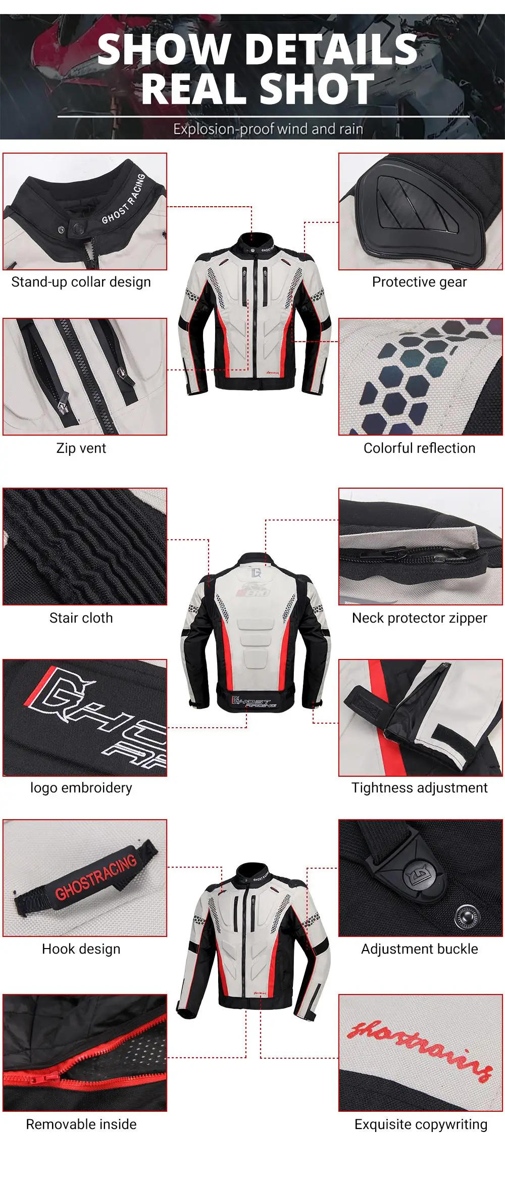 Waterproof Motorcycle Jacket Pants Off-Road Racing Motocross Riding Jacket Suit Men Windproof Touring Moto Protective Suit