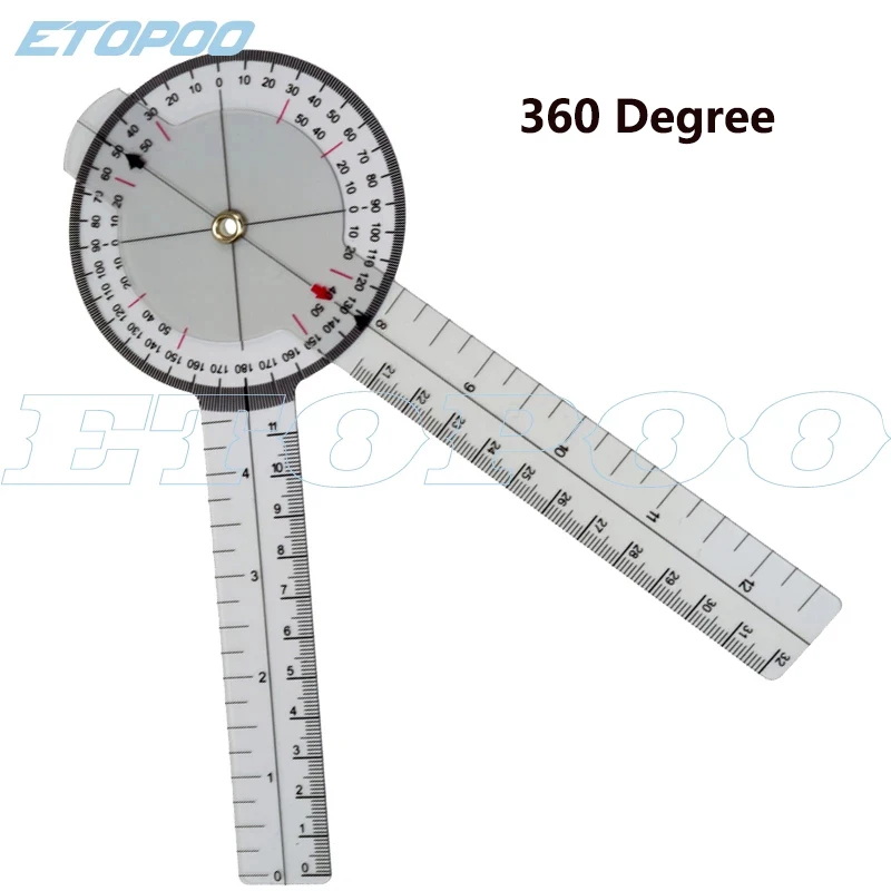 Userful Multi-Ruler Goniometer Angle Medical Spinal Ruler Professional 360 Degree Measuring Tool Spinals Goniometer Protractors