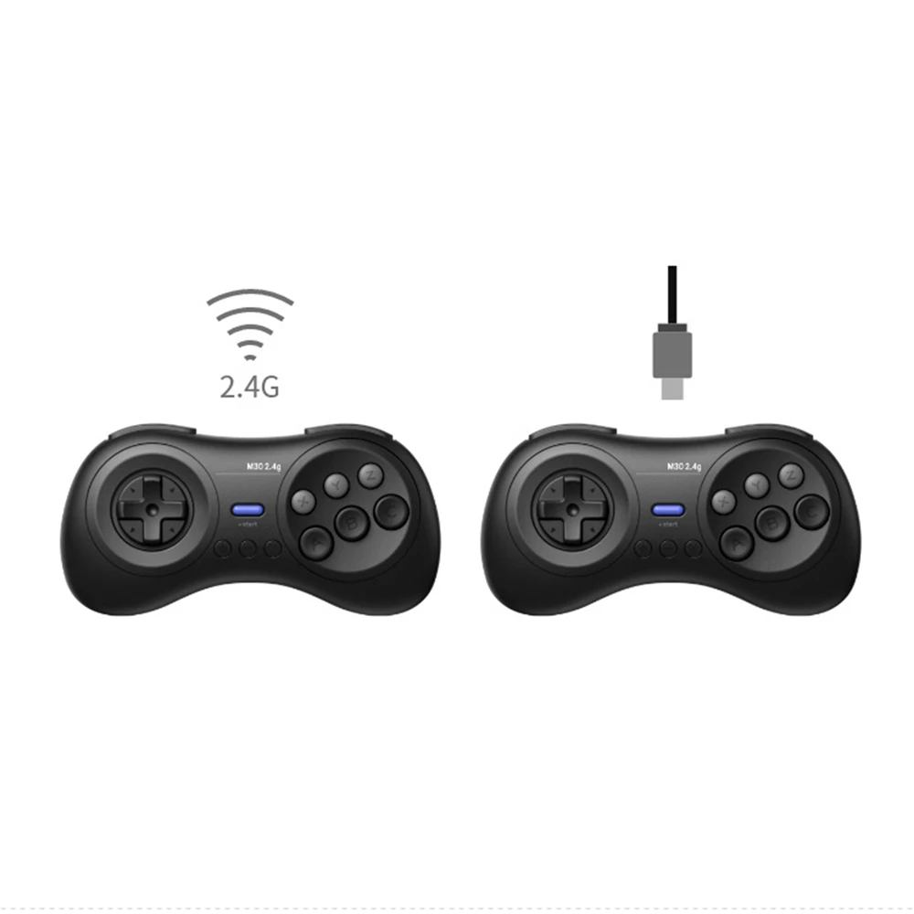 M30 2,4G беспроводной контроллер игровой коврик проводное/беспроводное соединение для переключателя NAND для SEGA Genesis Mini& Mega Drive Mini