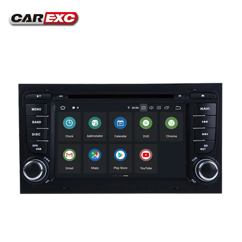 Discount 7 Inch Android 9.0 Octa core Car DVD Stereo Player For Audi A4 S4 2002-2008 Canbus WIFI Radio GPS Bluetooth Multimedia Carplay 3