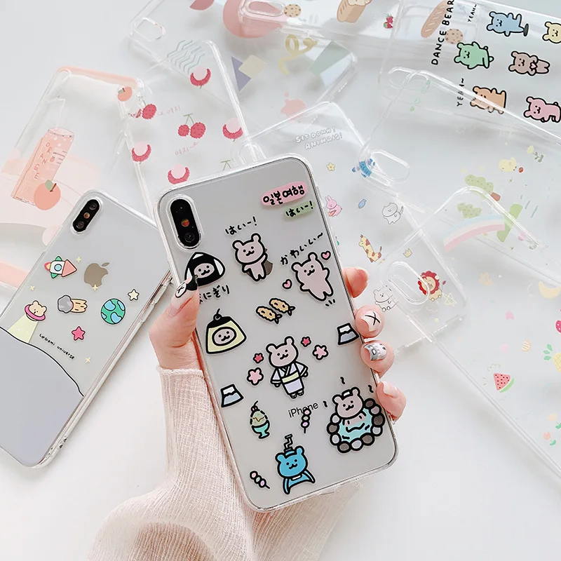 Мультяшный медведь чехол для iphone 8plus Apple X MAX применимый 7 P/X Cute 6 S/X R графическая Настройка