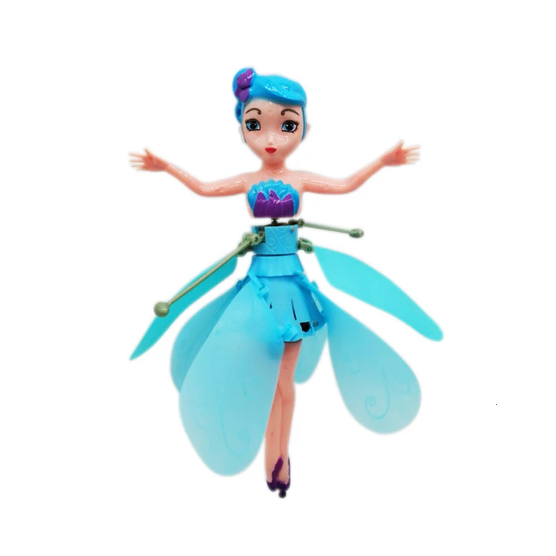 Blue Fairy Bal Magische Stralende Lichtgevende светодиодный Verlichting voor Kinderen infrarwood Индуктивный Vliegtuigen Vliegende Speelgoed - Цвет: Blue