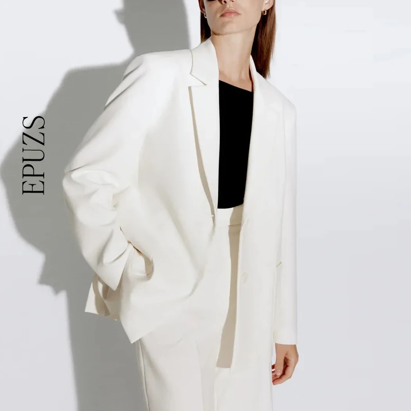 ZA 2021 women blazer elegant single Button Blazer coat casaul office work suit lady mujer | Женская одежда