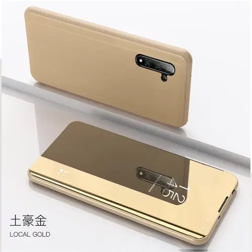 Роскошное умное зеркало флип чехол для телефона для samsung Galaxy Note 10/Note 10 Pro Fundas чехол для Galaxy Note10 5G Coque аксессуар - Цвет: Golden