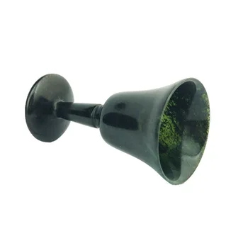 

Natural Qilian Mountains Yuanyang Dark Jade Luminous Cup Goblet Wine Olive Green Meteorite with Magnetic Wine Glass