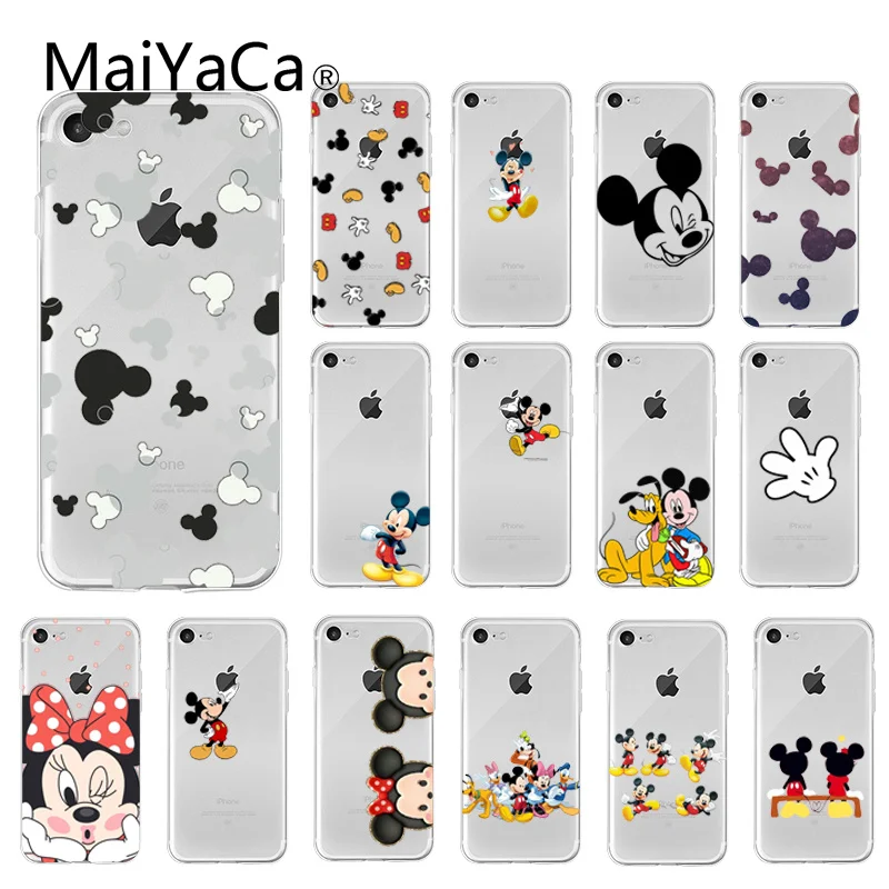 

MaiYaCa Mickey Mouse Soft Silicone Phone Case for iPhone 8 7 6 6S Plus X XS MAX 5 5S SE XR 10 Cases