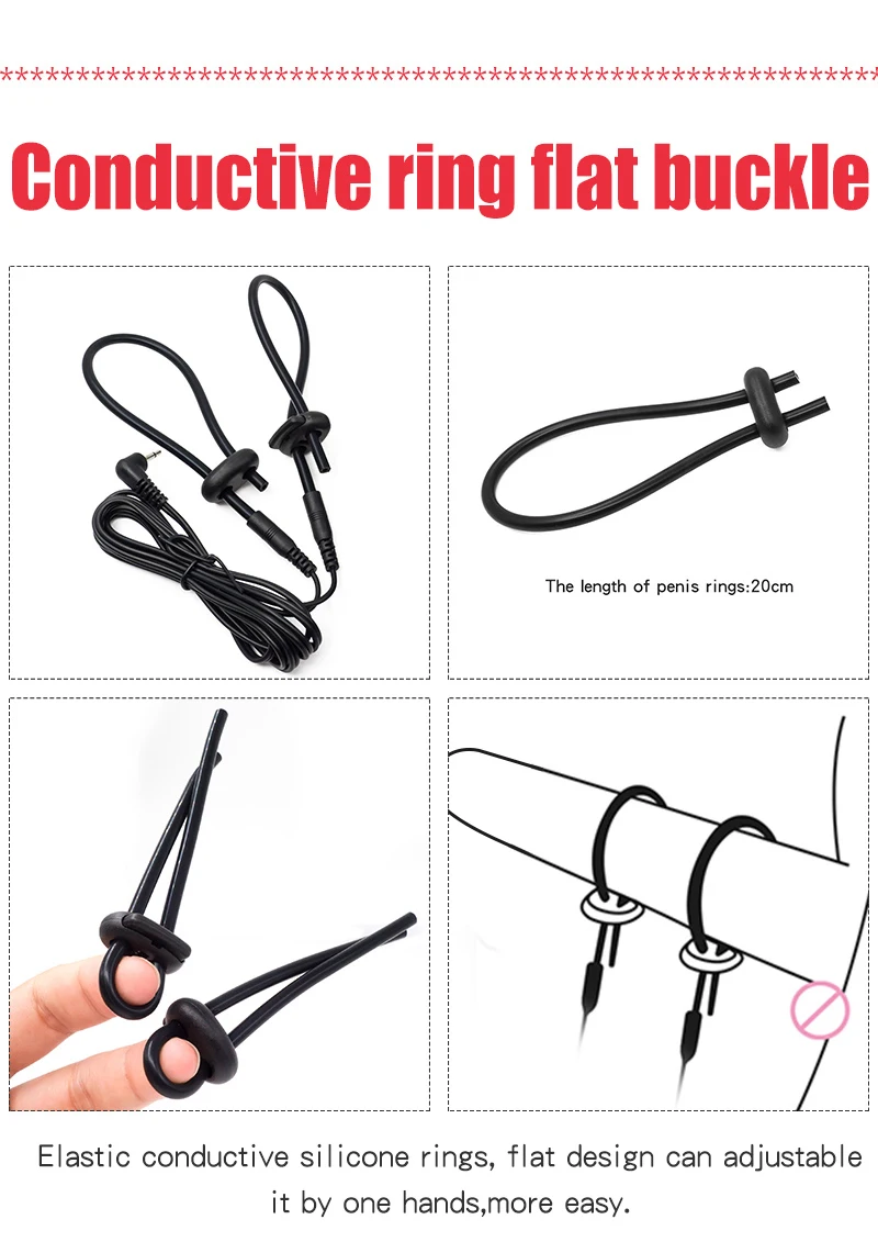 Electric Shock High Performace Host Electro Shock Penis Ring Electrical Stimulation Massage Cock Ring Sex Toys For Men Gay electro sex toys electric sex toys penis rings