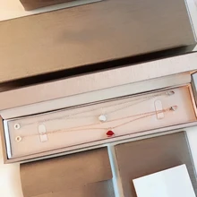 Популярный бренд, ювелирные изделия из чистого 925 пробы серебра для женщин, мини-браслет, розовое золото, милый браслет, Двойная Цепочка, серебряный браслет