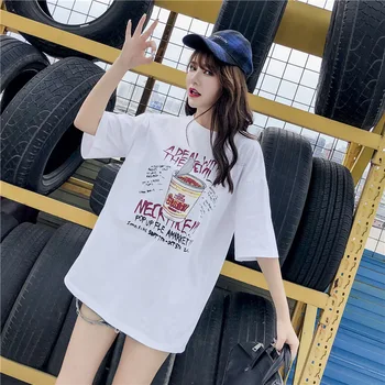 

Shirt Women HANoween Tshirt Short Sleeve Cotton FAN Shirt Women Amuk Black