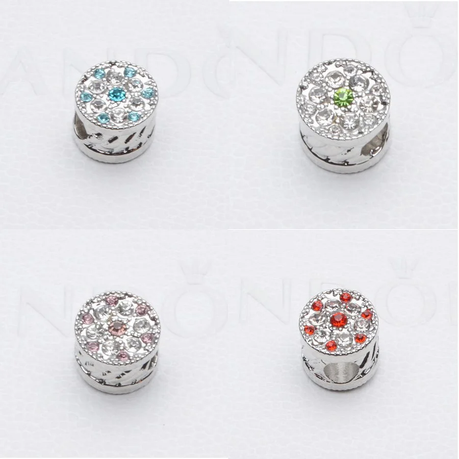 Очаровательные бусины из цинкового сплава циркониевый камень золотой цвет