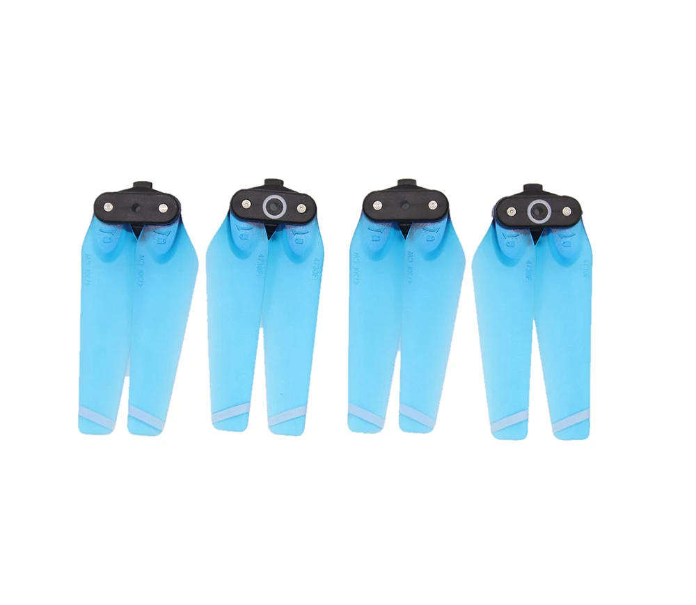 Blue 4 шт. пропеллера для DJI Spark Mini Drone 4730F 4730 складные быстросъемные Складные лезвия прозрачные многоцветные пропеллеры - Цвет: Blue