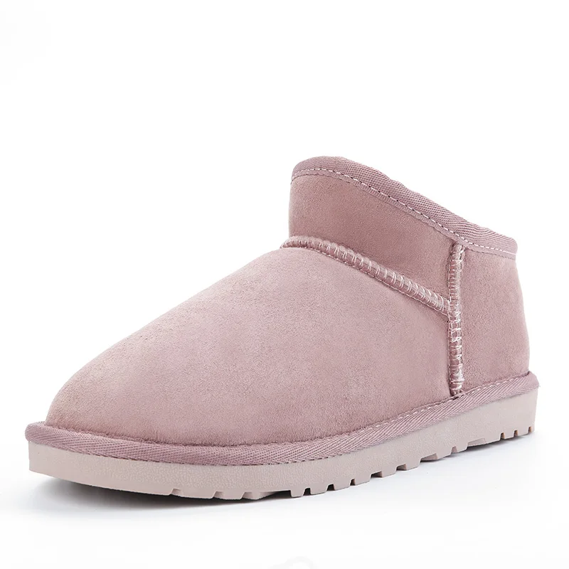 2021 new arrive Nature wool Sheepskin real fur mini ankle winter Casual women snow boots High-qualIty Genuine Leather lady shoes 