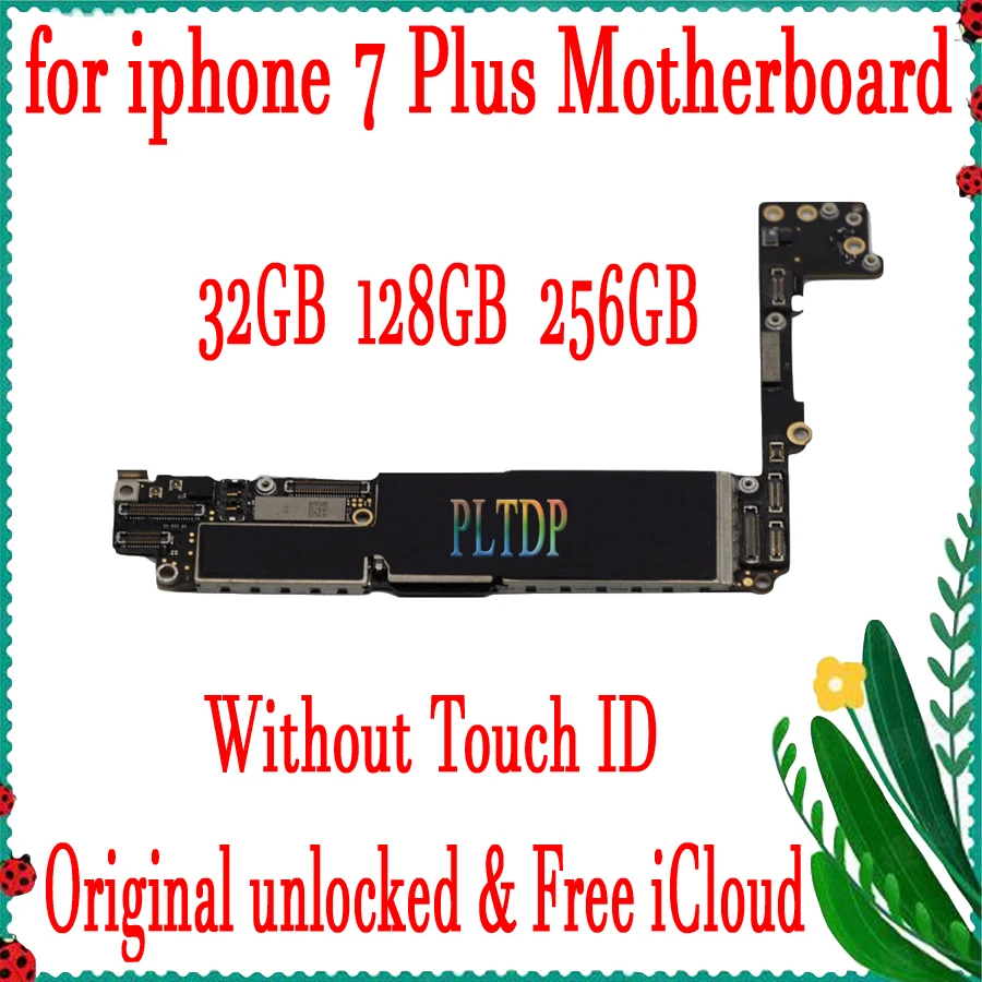 100% оригинальная материнская плата для iPhone 7Plus Заводская разблокированная с/без