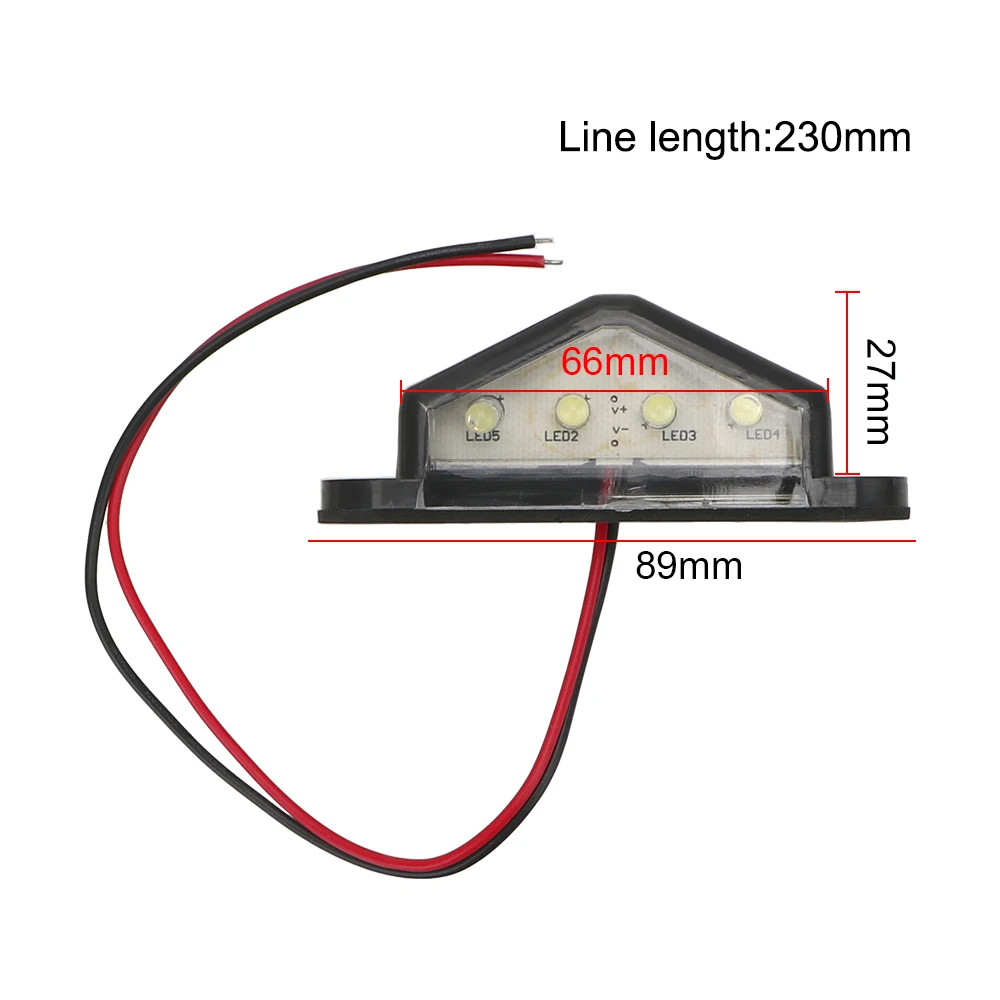 FORAUTO 10-30V 4LED супер яркий задний фонарь для грузовика для лодки прицепа грузовика номерной знак светильник белый