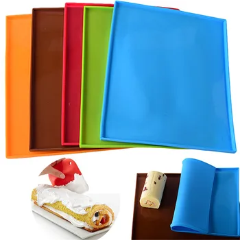 

Colorful Swiss Roll Mat Baking Pastry Tools Silicone Nonstick Cake Roll Mat Baking Rug Mat Cake Mold Pad Kitchen Baking Tools