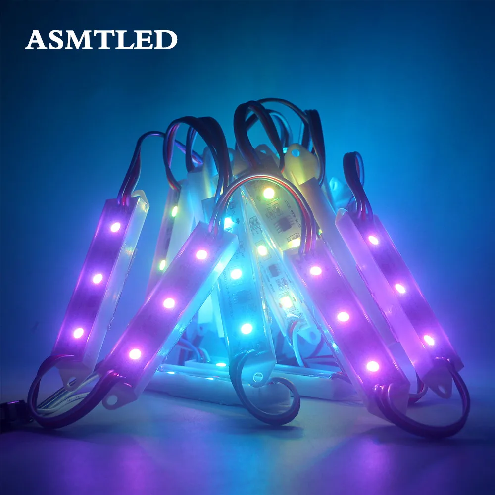 LED Module 5050 3 LED DC12V Waterproof Advertisement Design LED Modules WS2811 Pixel RGB Color Super Bright Lighting 20PCS/Lot