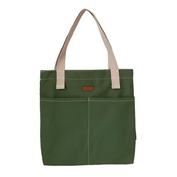 

Summer new canvas bag female version simple wild handbag literary style large capacity shoulder diagonal bag Fashion Solid