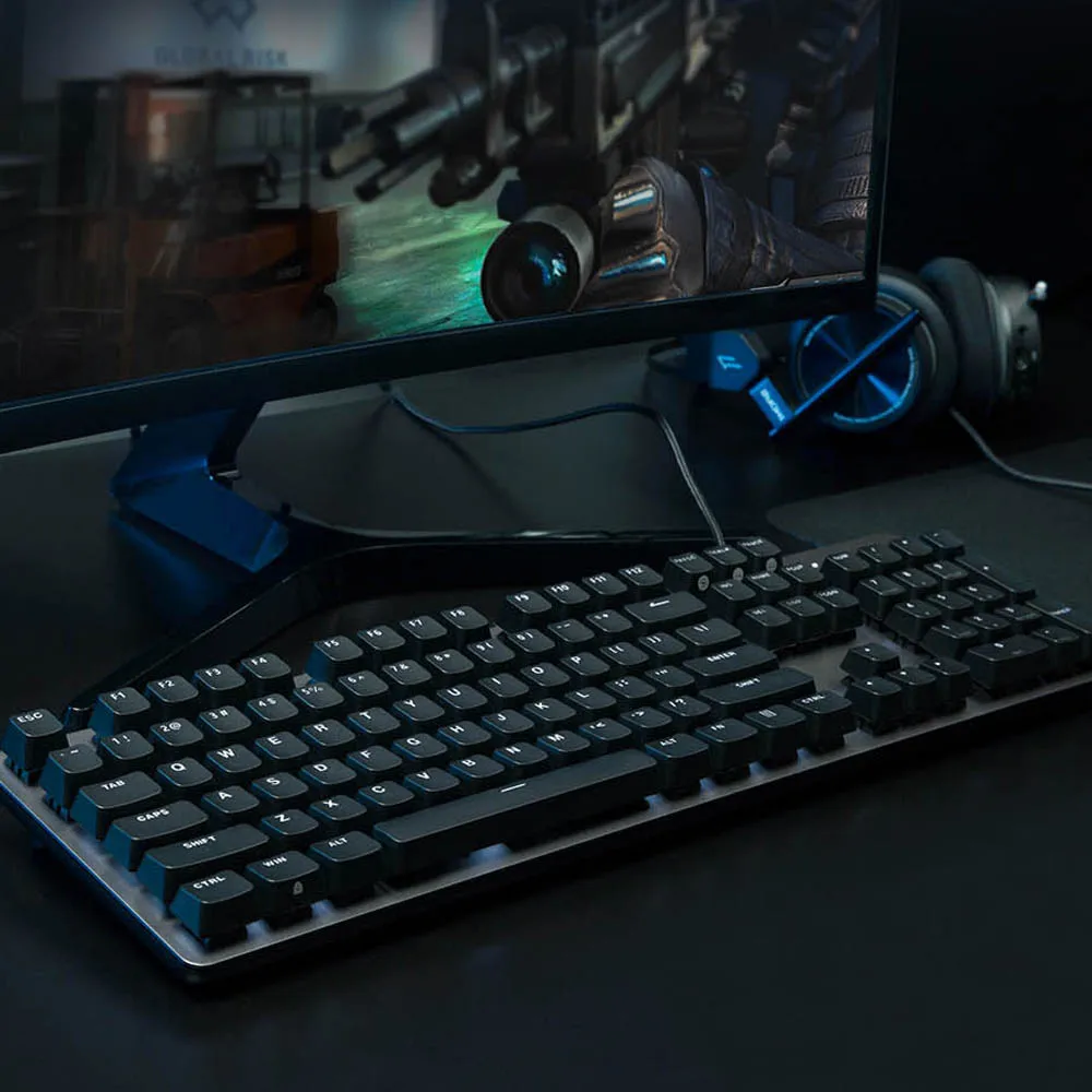 Goede Xiaomi Miiiw 600K Mechanische Toetsenbord Gaming Toetsenbord Backlit 104Key Kailh Rode Schakelaar Usb Bedraad Toetsenbord Muis   Pad Set