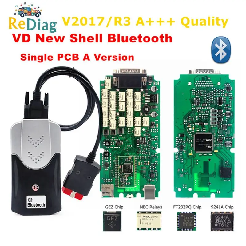 A +++ качество DS 150 2017/R3 Multidiag Pro + DS150 Одиночная печатная плата TCS сканер OBD2