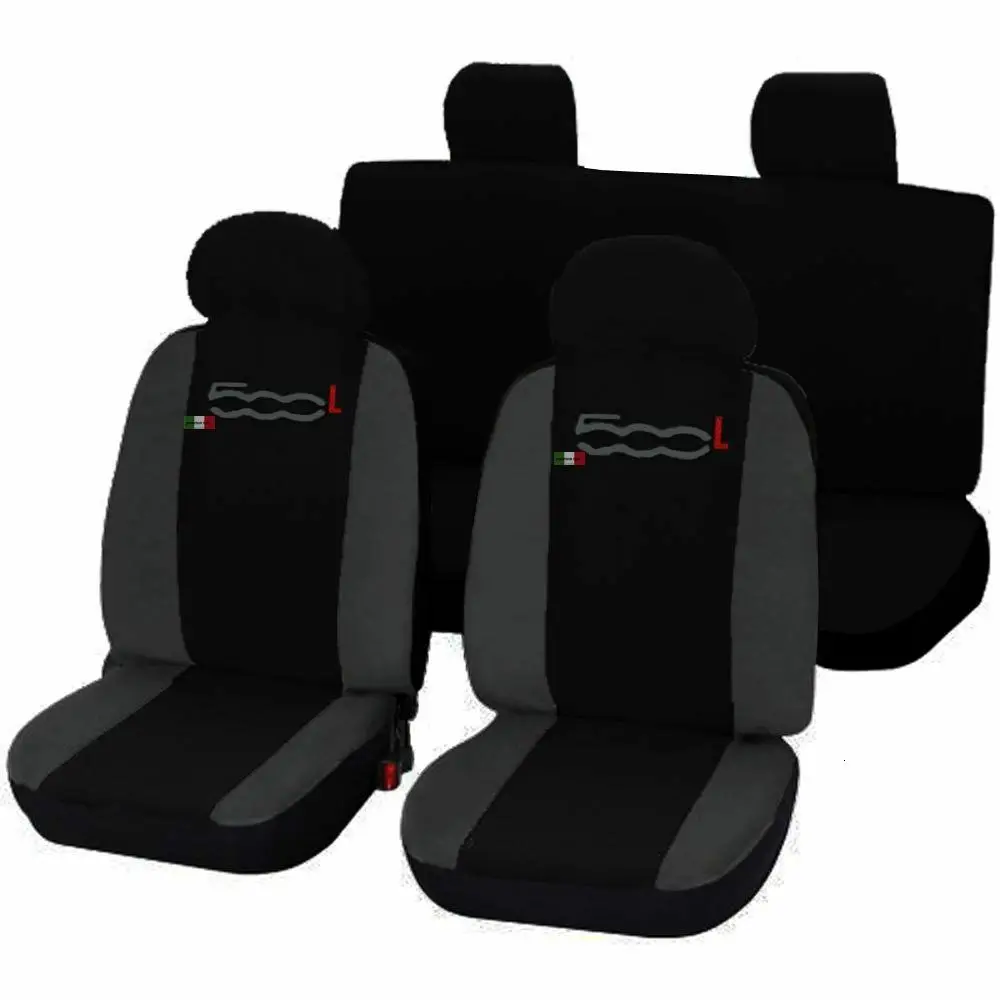 Coprisedili Nero Per Fiat Lancia Copri Sedili Adattabili Tessuto - Foto 9