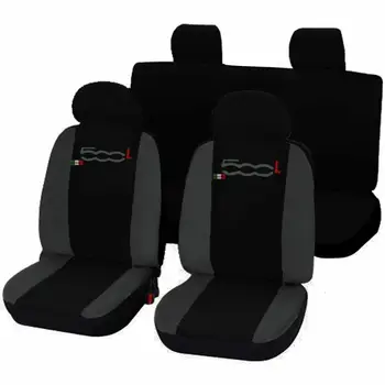 

COPRISEDILI PER FIAT 500L FODERE AUTO COPRI SEDILI BICOLORE GRIGIO SCURO NERO