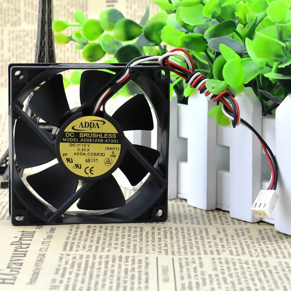 Для ADDA AD0812XB A73GL 12 В 0.55A 8025 8 см 80 мм чехол с инвертором шасси для компьютера