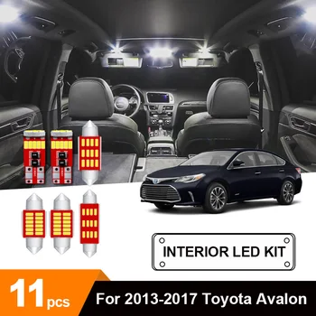

11 x White Cabus Car LED License Plate Map Cargo Lamp Vanity Mirror Step Courtesy Bulbs Package Kit For 2013-2017 Toyota Avalon