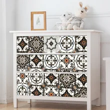 Retro Ethnic Style Vinyl Wallpapers Waterproof And Oil-Proof Self-Adhesive Furniture Bedroom Kitchen Home Decor 3D Wall Stickers