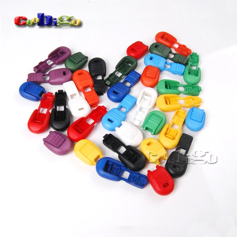 Mixed Colors Sent 25 шт красочные молнии тянуть шнур концы Шнура Замок фиксатор Паракорд клип Пряжка Спортивная рюкзак шнур для одежды веревка сумка Запчасти - Цвет: Mixed Colors Sent