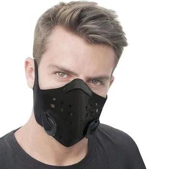 

Men Women Anti PM2.5 Pollution Face Mask Dustproof Cycling Mouth Respirator Breathable Valve Mask Filter 3D Cotton Mask Cover
