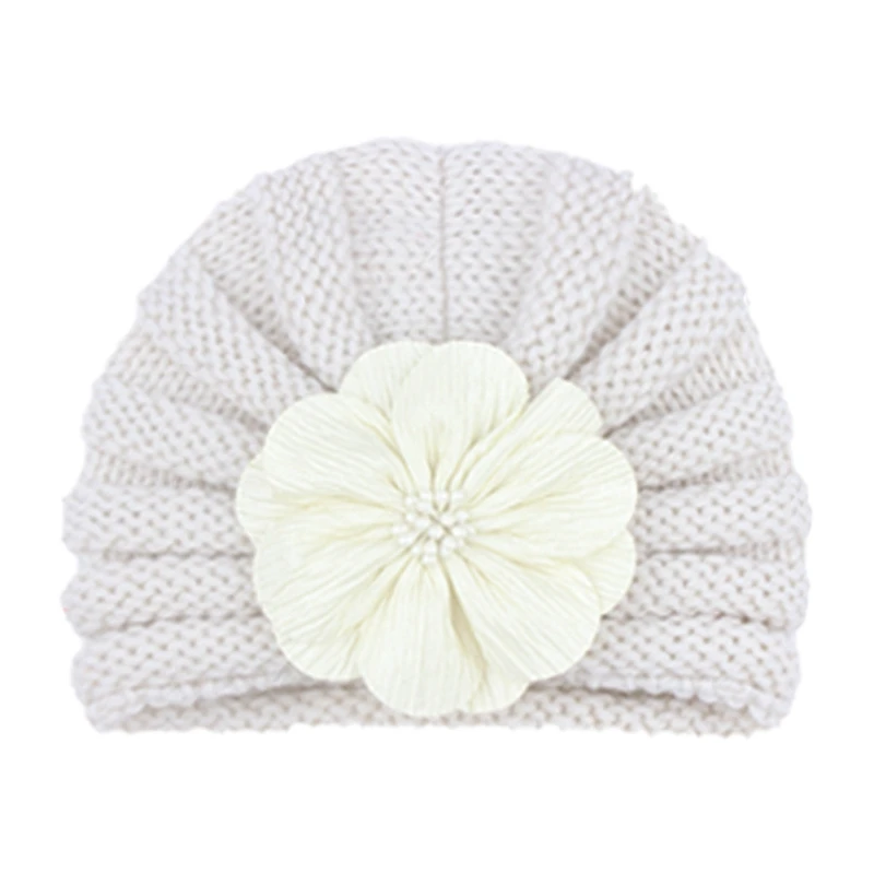 baby accessories box Fashion Folded Flower Infant Striped Hats Comfortable Soft Knitting Wool Caps Clothing Decoration Baby Accessories Birthday Gift newborn socks for babies