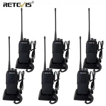 

High Power Walkie Talkie 6pcs Retevis RT1 VHF (or UHF) 3000mAh Two Way Radio Long Range Walkie-Talkie For Factory Warehouse Farm