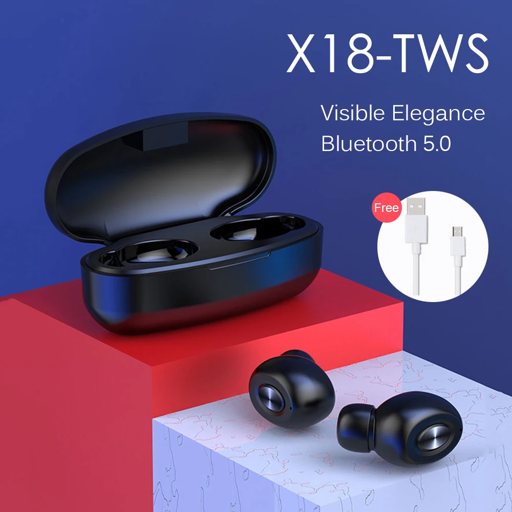 X18 TWS Bluetooth 5 0 наушники Siri Пробуждение гарнитура с чувствительным датчиком