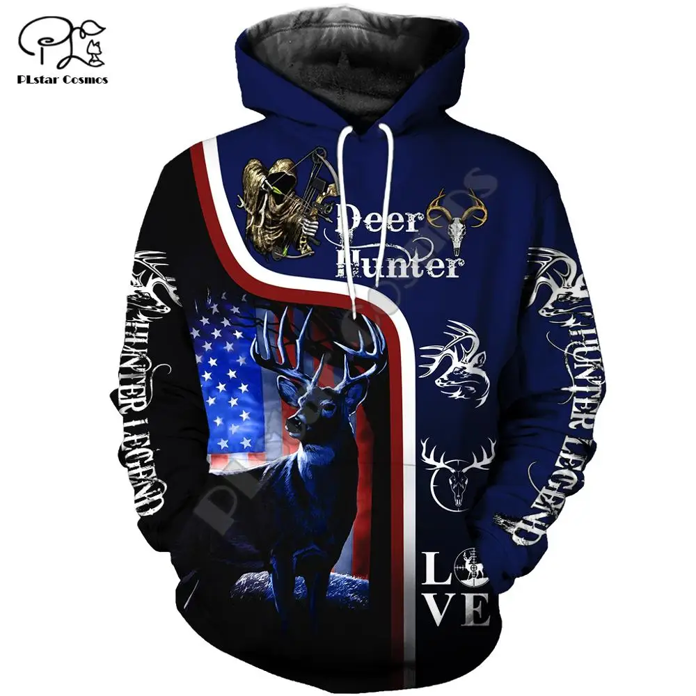 

PLstar Cosmos Animal Deer Bow Hunting Hunter Causal Harajuku New Fashion 3DPrint Zipper/Hoodies/Sweatshirt/Jacket/Men/Women s-8
