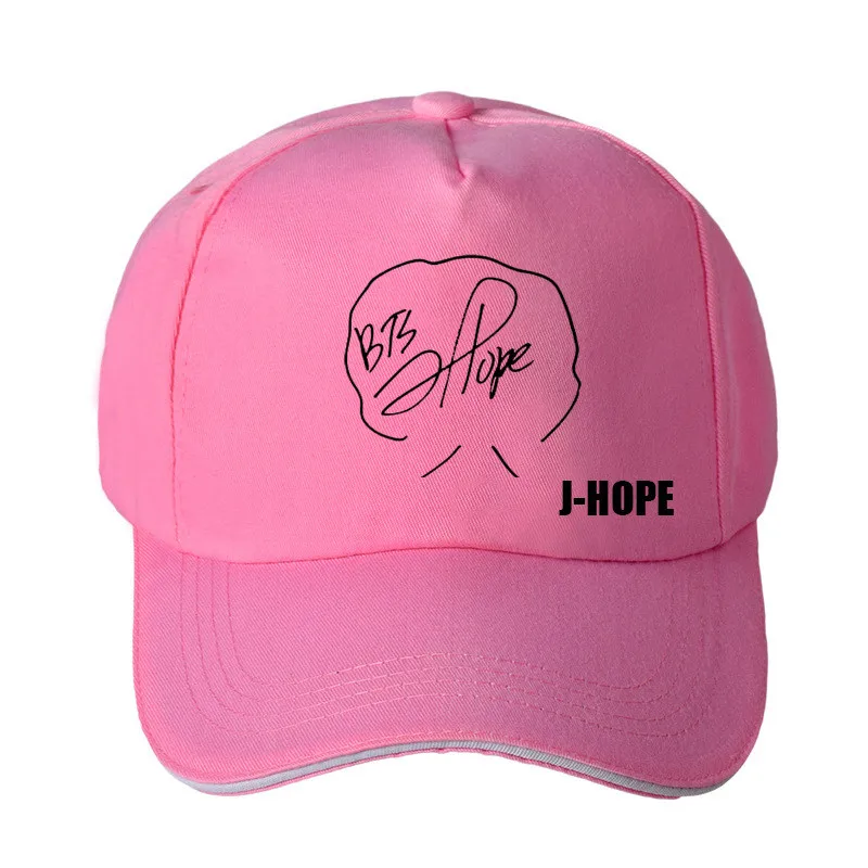 J-HOPE PINK Kpop Bangtan Boys Signature Jimin jin RM JUNGKOOK J-HOPE Kim Tae Hyung Повседневная бейсбольная Регулируемая Кепка Snapback LOVE YOURSELF - Цвет: J-HOPE PINK