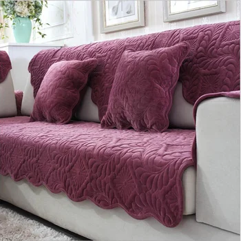 

Sofa Cushion Short Plush Autumn Winter New Thick Sofa Cover Flannel Cushion Sofa Cover Cushion Towel Gray Living Room Decoration