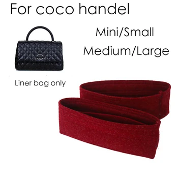 

For ch.a-ne. LCoco handel purse Bag Insert Organizer bag shaper- 3MM Premium Felt (Handmade/20 Colors)