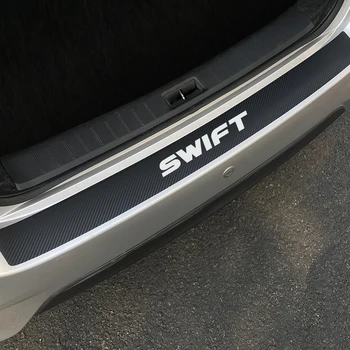 

Auto Rear Bumper Trunk 3D Carbon Fiber Stickers For Suzuki Swift Car Trunk Guard Plate Protector Decals Decoration Accessories